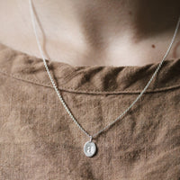INITIAL MINI OVAL NECKLACE