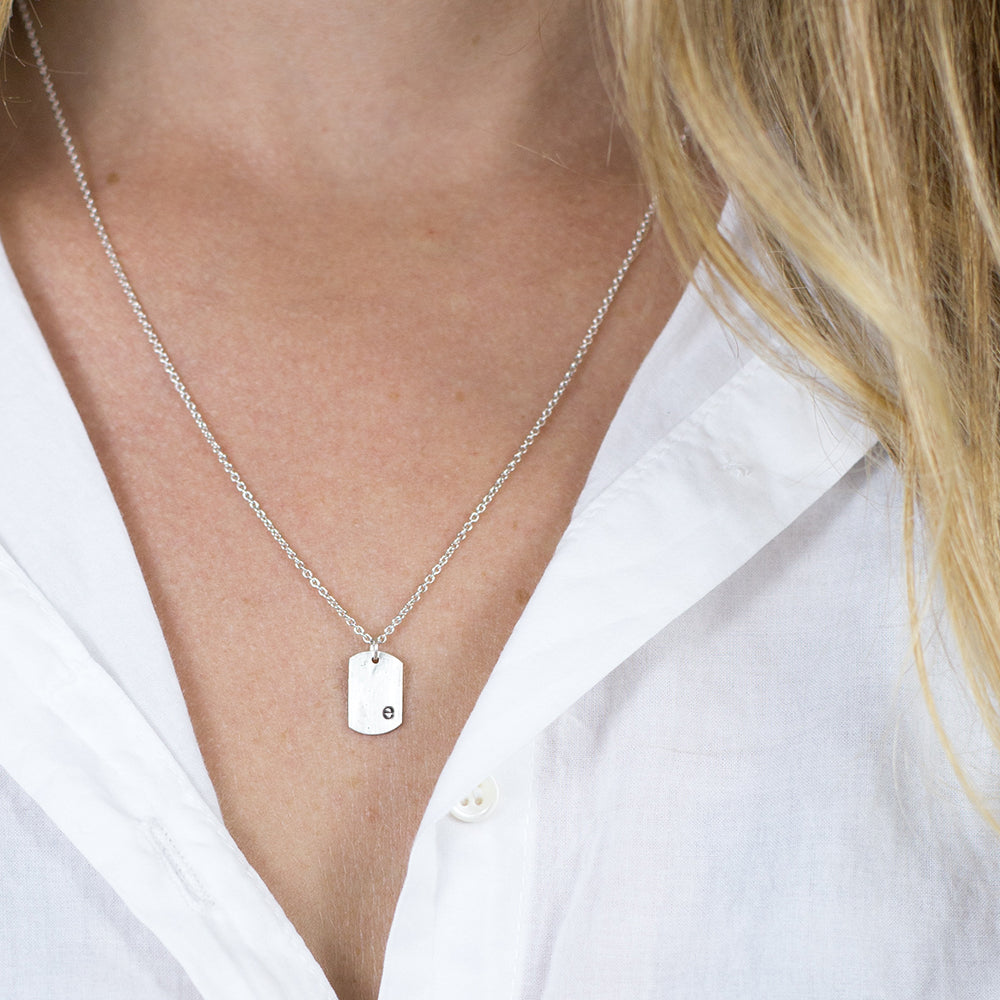 Initial dog cheap tag necklace