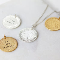 DIAMOND DUSTED SMALL COIN PENDANT | add on