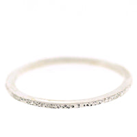 sterling silver diamond dusted stacker ring