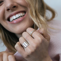 wide ring on model